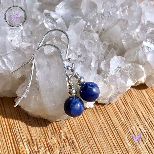 Sodalite Silver Earrings